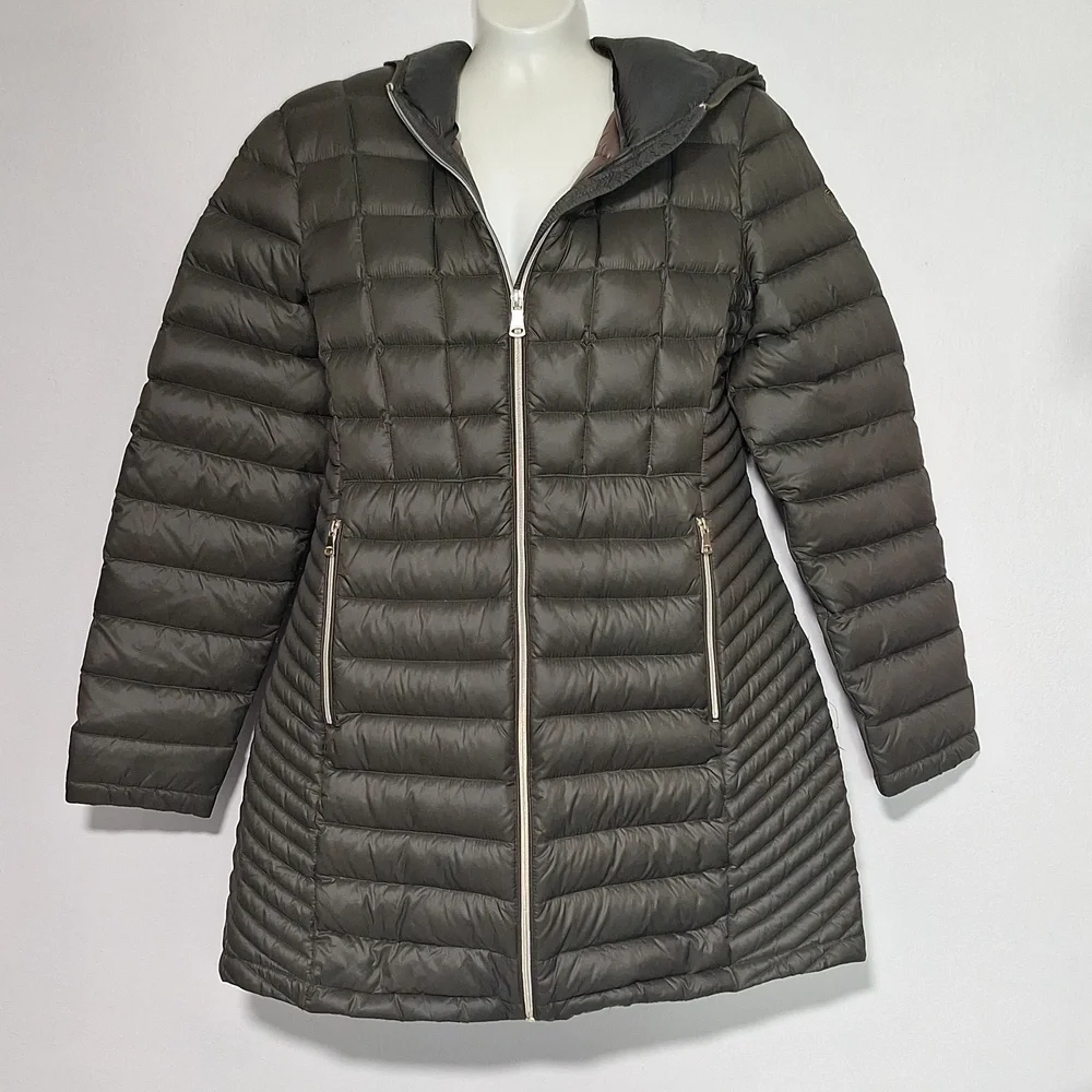 Calvin Klein Puffer Coat Packable Olive - Picture 2 of 11